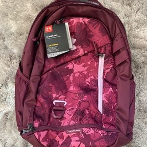 Burgundy floral Backpack Under Armour